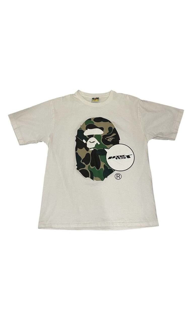 A Bathing Ape Bape Hypefest 2018 Camo Ape Head Logo T-Shirt